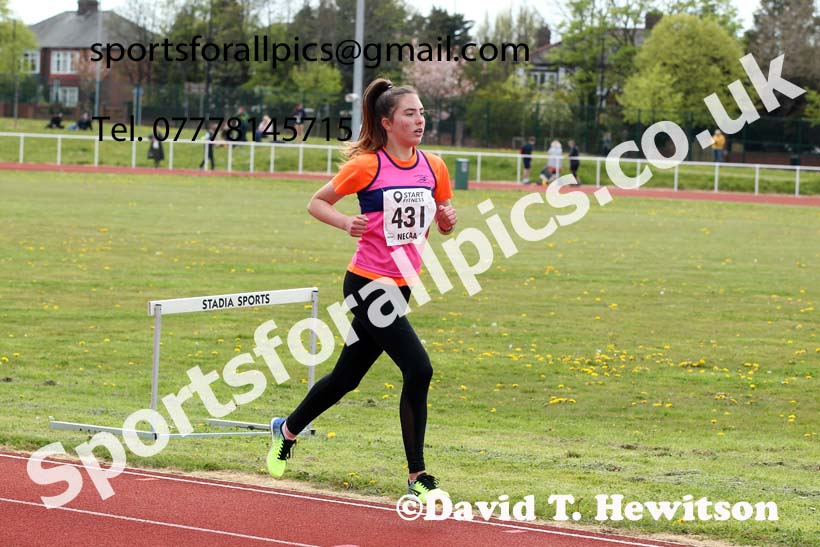 1500 metres, 2021 NECAA Middlesbrough Open Meting, Sunday, May 9th. Photo: David T. Hewitson/Sports for All Pics